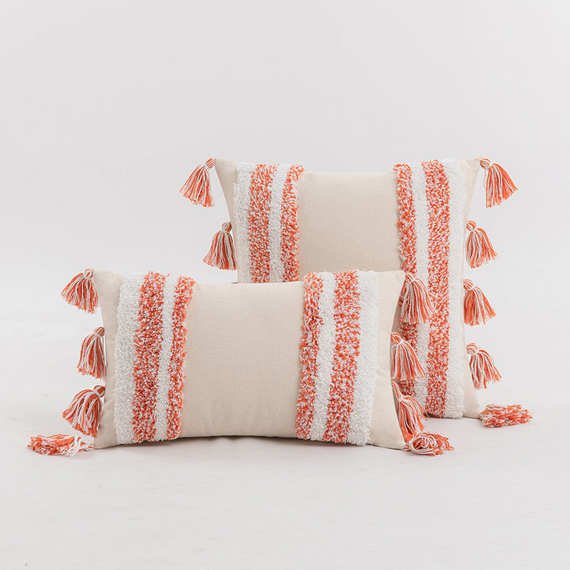 Boho tufted sofa cushion cover, view 8 - MRSLM