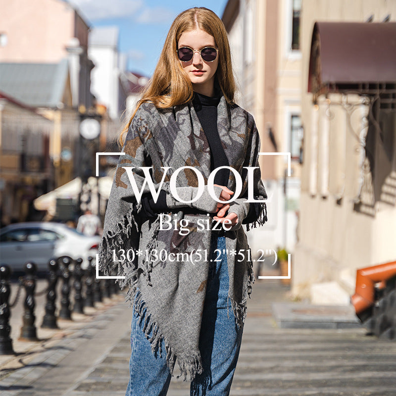 women's wool winter scarf, view 5 - MRSLM