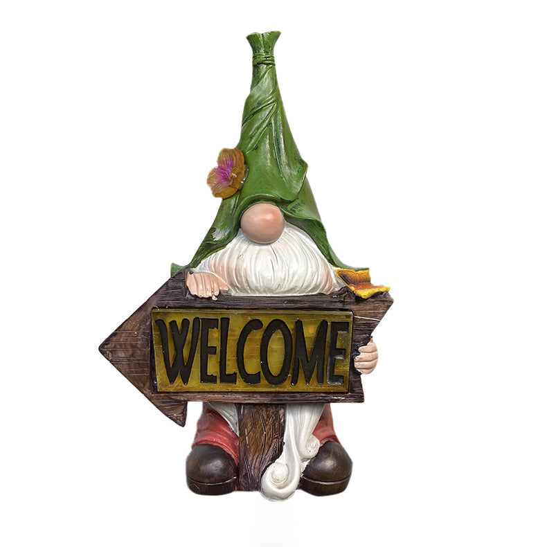 solar resin garden statue lamp, view 5 - MRSLM