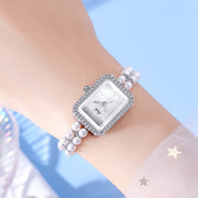 Women's shell pearl quartz watch, view 4 - MRSLM