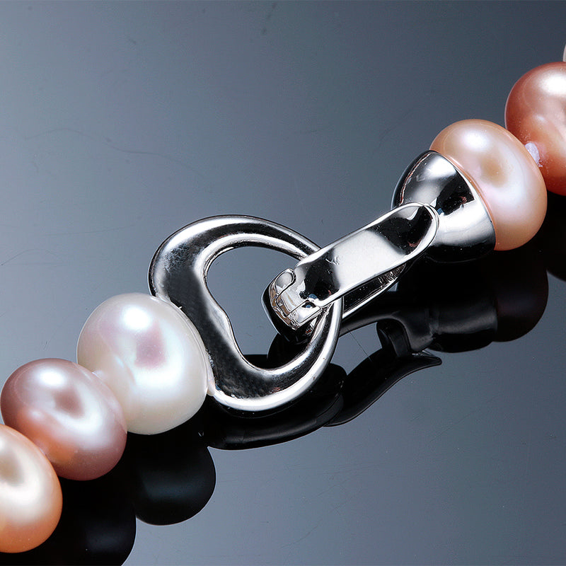 Natural freshwater long pearl necklace, view 3 - MRSLM