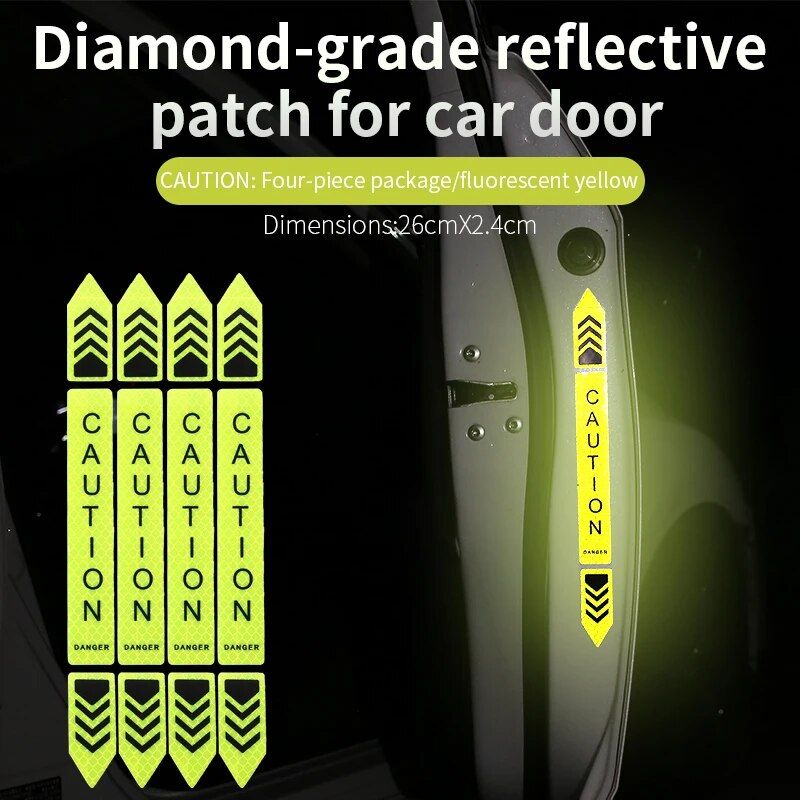 vehicle door reflective stickers, view 4 - MRSLM