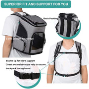 breathable small dog and cat backpack, view 4 - MRSLM