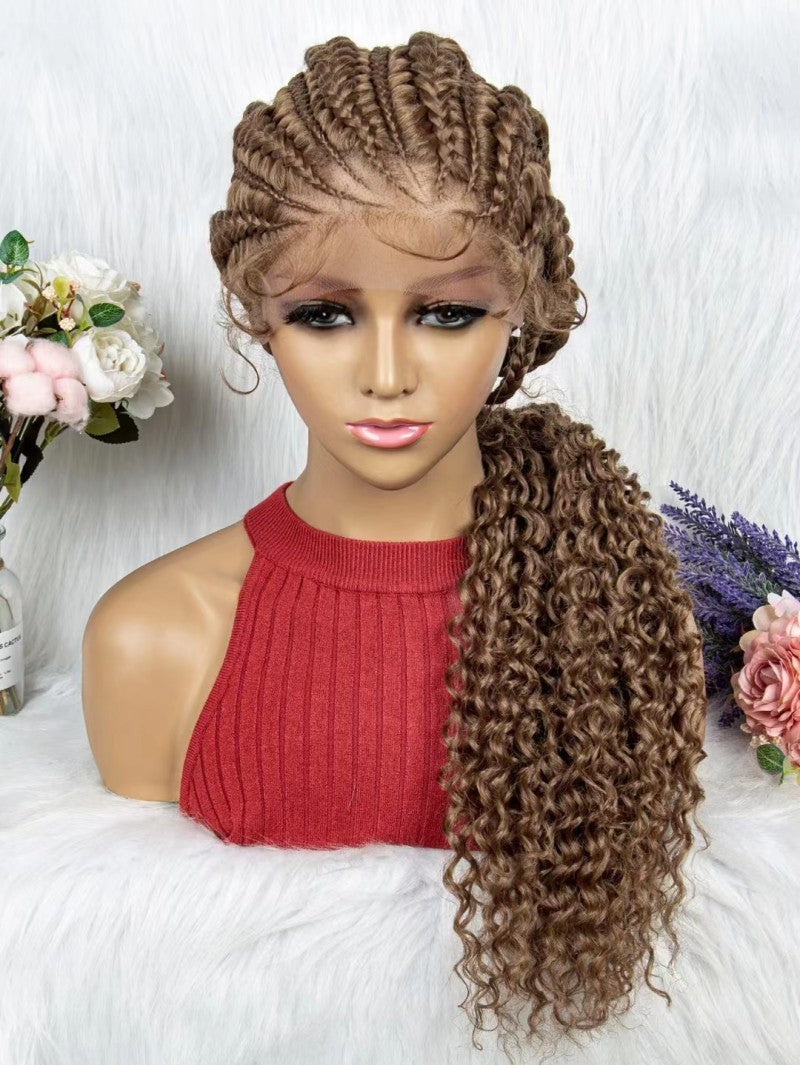 lace braided hand-woven wig, view 8 - MRSLM