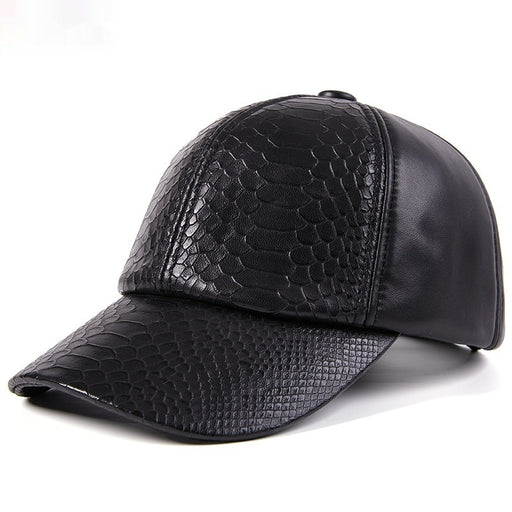 leather dome cap, embossed pattern - MRSLM