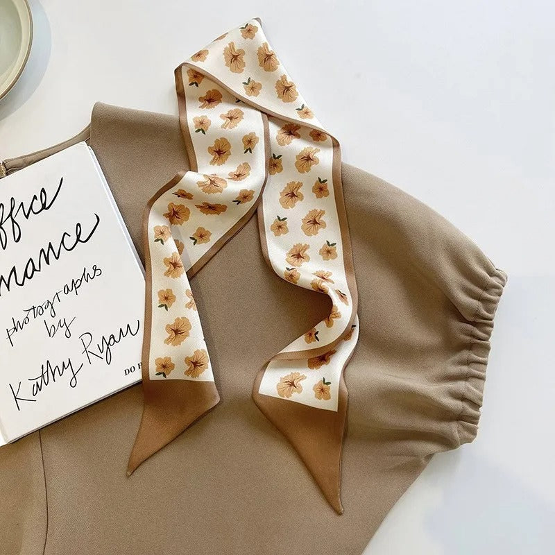 silk scarf hair band, view 6 - MRSLM