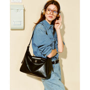 leather tote crossbody bag, view 6 - MRSLM