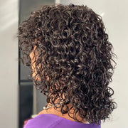 water wave human hair wig with bangs, view 3 - MRSLM
