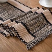 woven cotton-linen table runner, view 5 - MRSLM