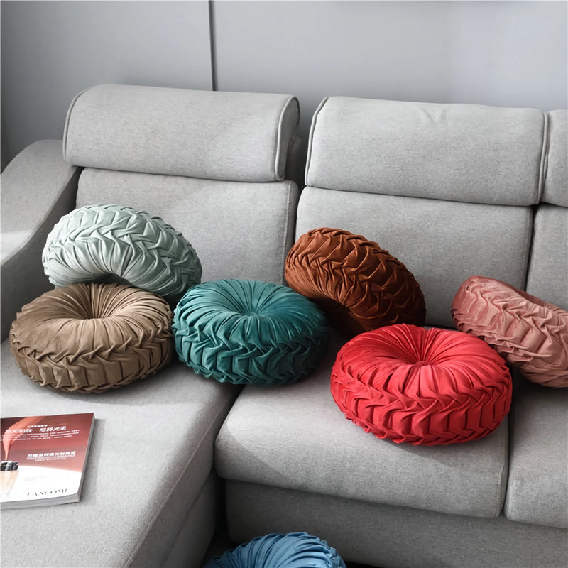round velvet throw pillow, view 14 - MRSLM