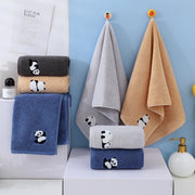 Panda embroidered cotton face towel, view 7 - MRSLM
