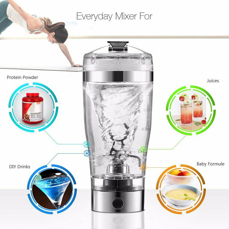 electric USB rechargeable protein shaker cup, view 3 - MRSLM
