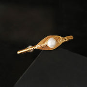 baroque pearl wire wound open bracelet, view 4 - MRSLM