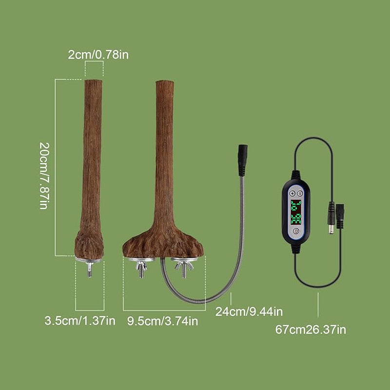 heated bird perch stand, view 7 - MRSLM