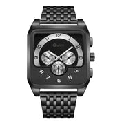 gold men's square quartz watch, view 6 - MRSLM
