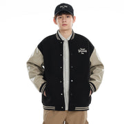 american retro baseball embroidered jacket, view 3 - MRSLM