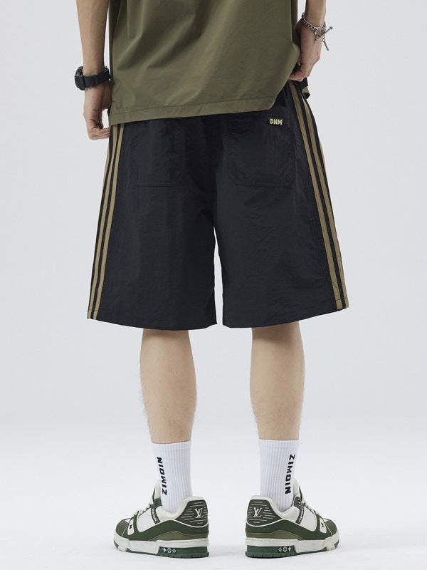 men's side ribbon quick-dry casual shorts, view 4 - MRSLM