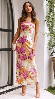 Elegant sleeveless backless tube top long dress, view 11 - MRSLM