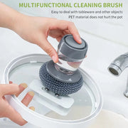 automatic soap dispensing kitchen brush, view 3 - MRSLM