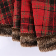 Christmas snowflake plaid tree skirt, view 2 - MRSLM