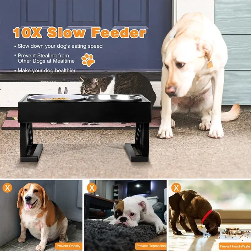 Adjustable dog bowl stand, view 12 - MRSLM