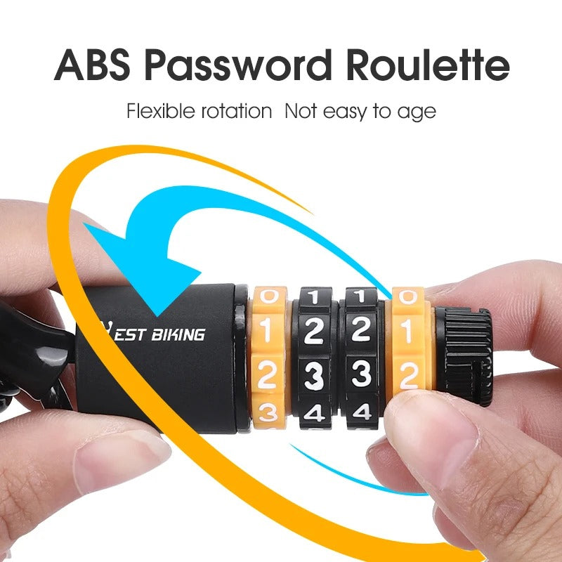 portable password cable lock, view 5 - MRSLM