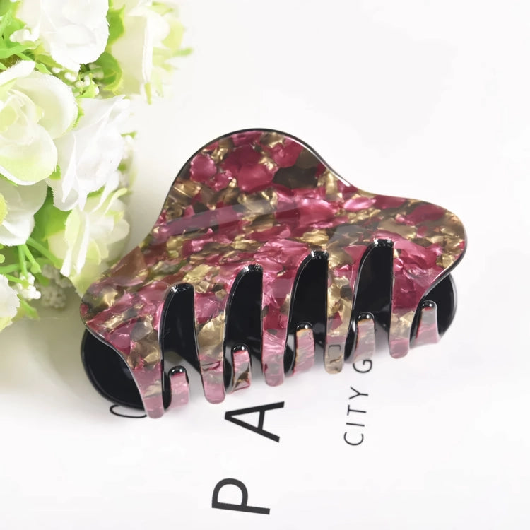 large floral acrylic hair clips, view 4 - MRSLM