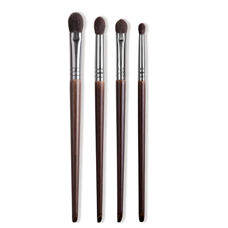 4pcs goat hair makeup brush set, view 2 - MRSLM