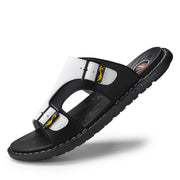 men's casual leather flip flops, view 10 - MRSLM