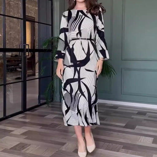 printed belt maxi dress - MRSLM