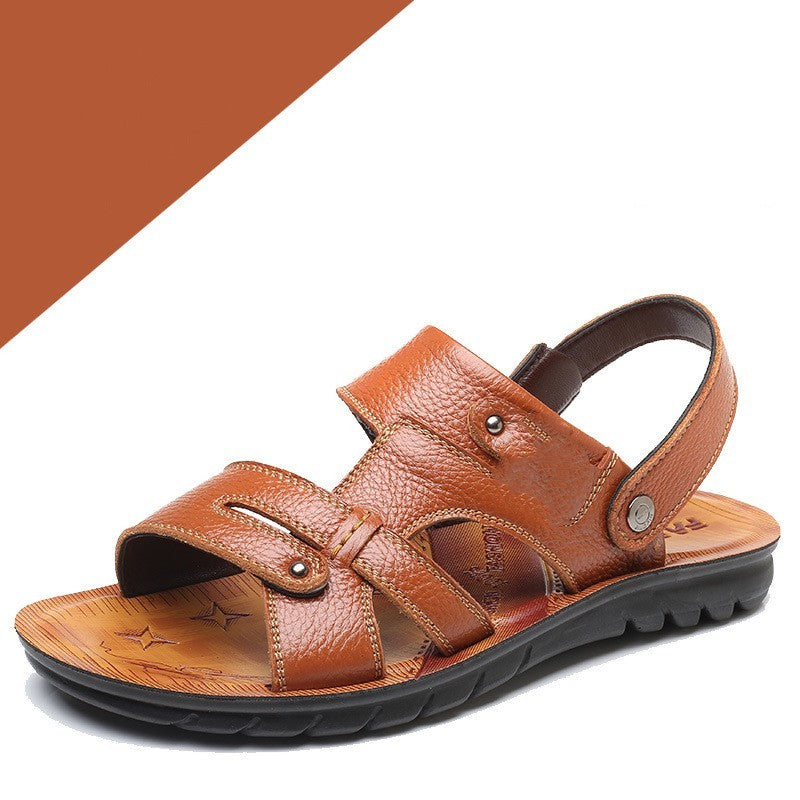 men's genuine leather sandals, view 4 - MRSLM