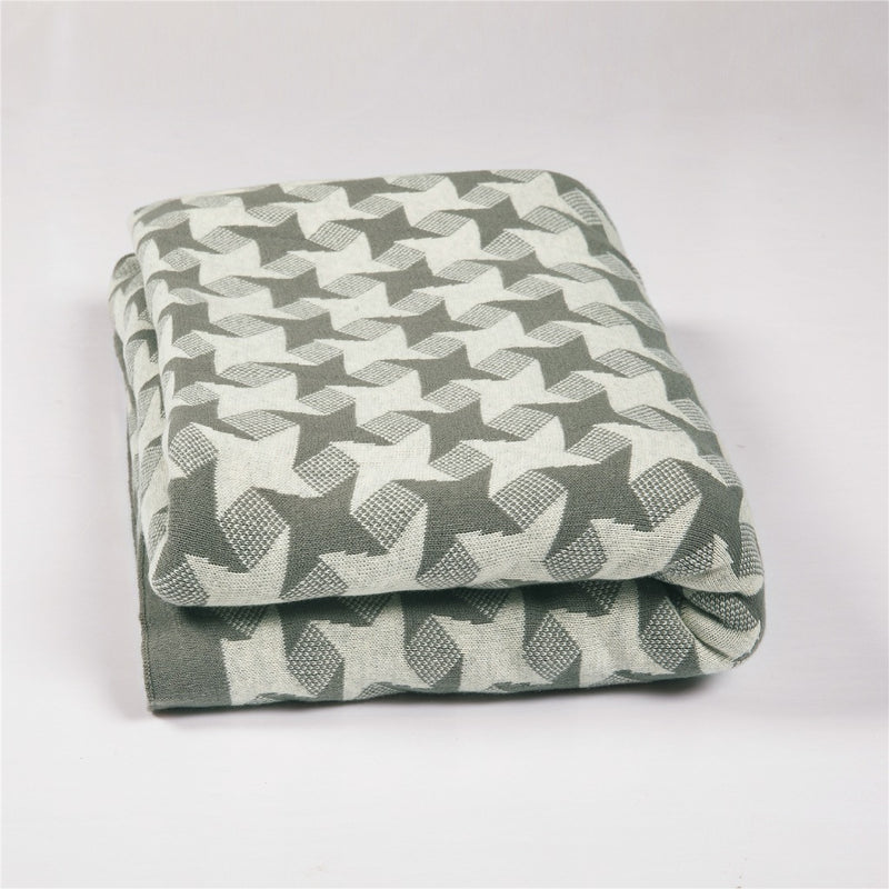 3d illusion plaid cotton bedspread, view 4 - MRSLM