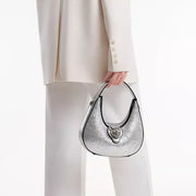 cat-themed half-moon handbag, view 6 - MRSLM