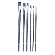 6-piece flat head nylon paint brush set, view 5 - MRSLM