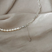 freshwater pearl love necklace, view 4 - MRSLM