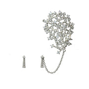 hollow fireworks cubic zirconia earrings, view 3 - MRSLM