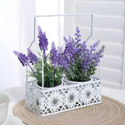 artificial lavender set with iron basket - MRSLM