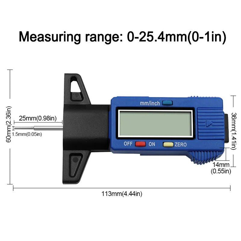 digital tire tread depth gauge, view 10 - MRSLM