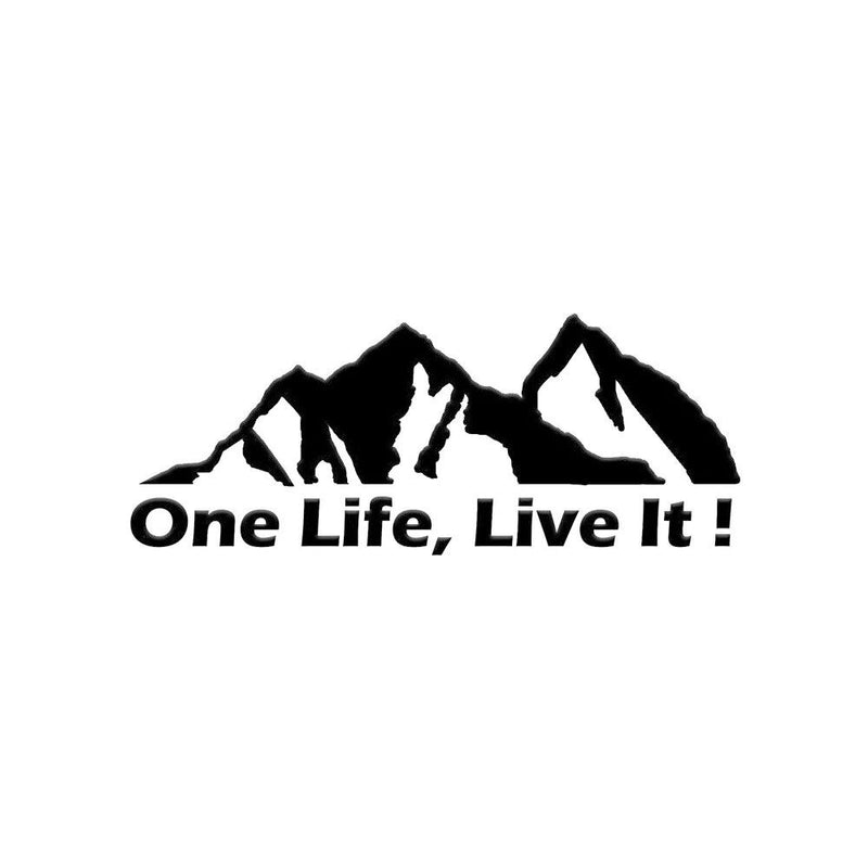 One Life Live It mountain car sticker, view 2 - MRSLM