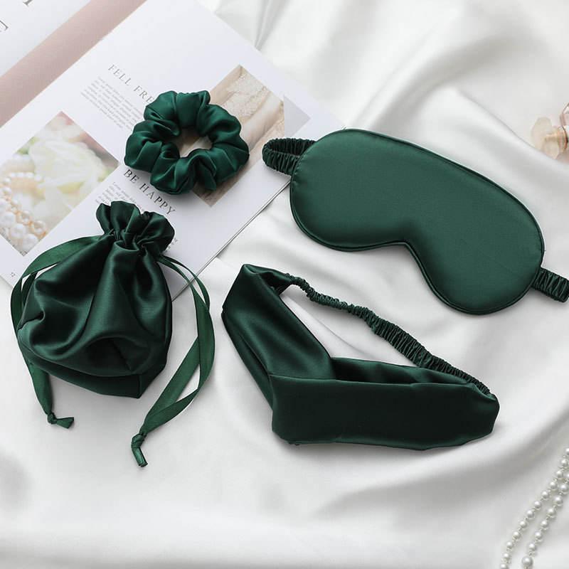 faux silk eye mask and hair rope set, view 4 - MRSLM