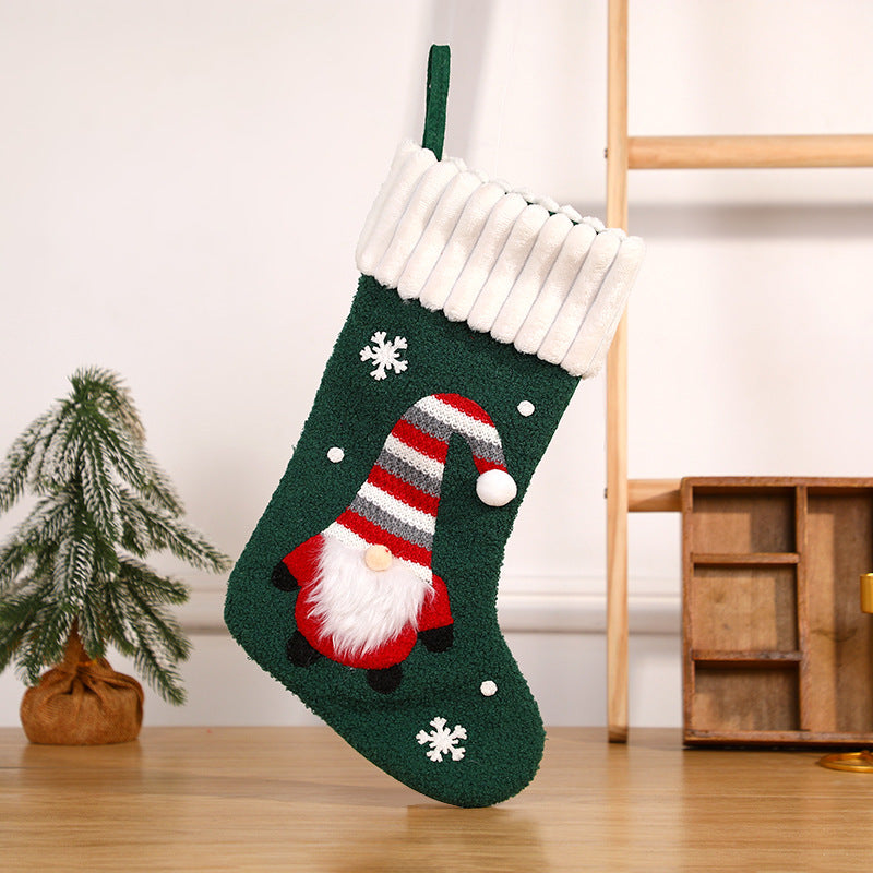 embroidered christmas stocking gift bag, view 8 - MRSLM