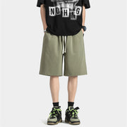 men's solid color casual cotton shorts, view 6 - MRSLM