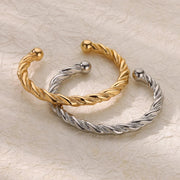 Twisted cuff bangle for women, view 8 - MRSLM