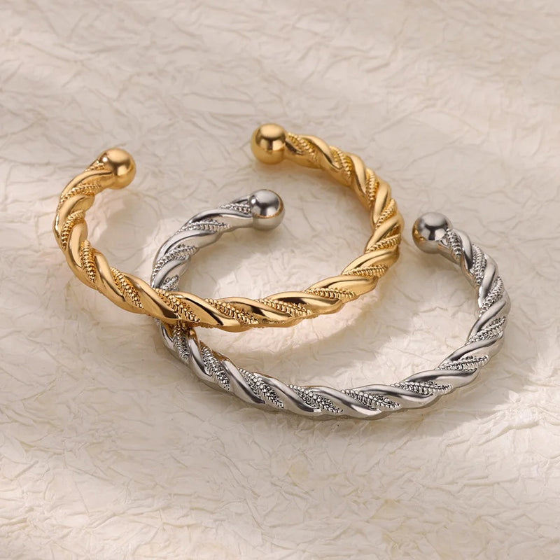 Twisted cuff bangle for women, view 8 - MRSLM
