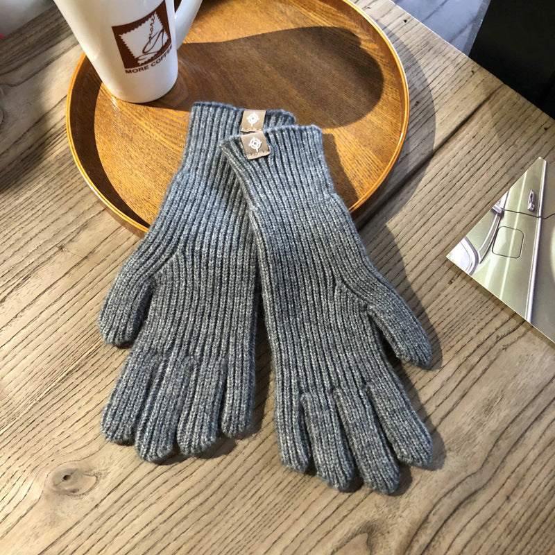 winter knitted wool gloves, view 11 - MRSLM