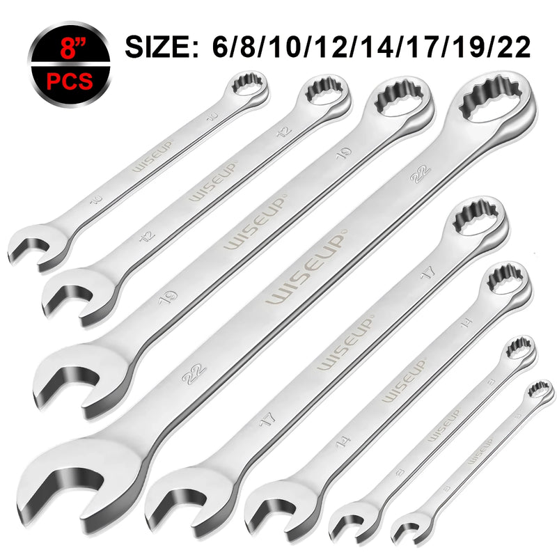 8-piece metric ratchet wrench set, view 3 - MRSLM