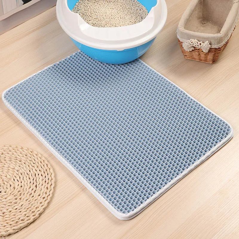 foldable waterproof cat litter mat, view 2 - MRSLM