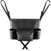 leather car seat storage bag with drink holders, view 4 - MRSLM