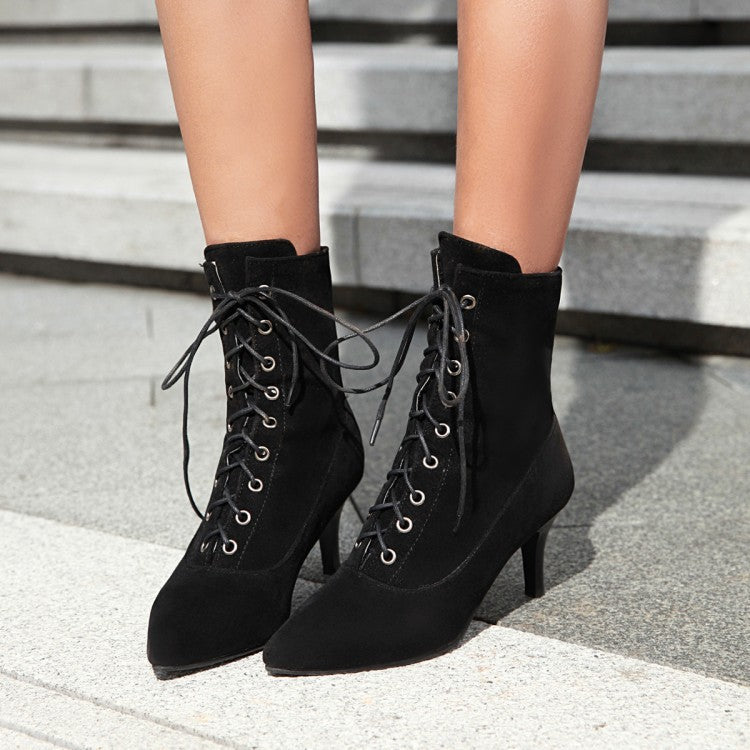 Pointed-toe stiletto ankle boots - MRSLM