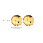 classic stud earrings, view 2 - MRSLM